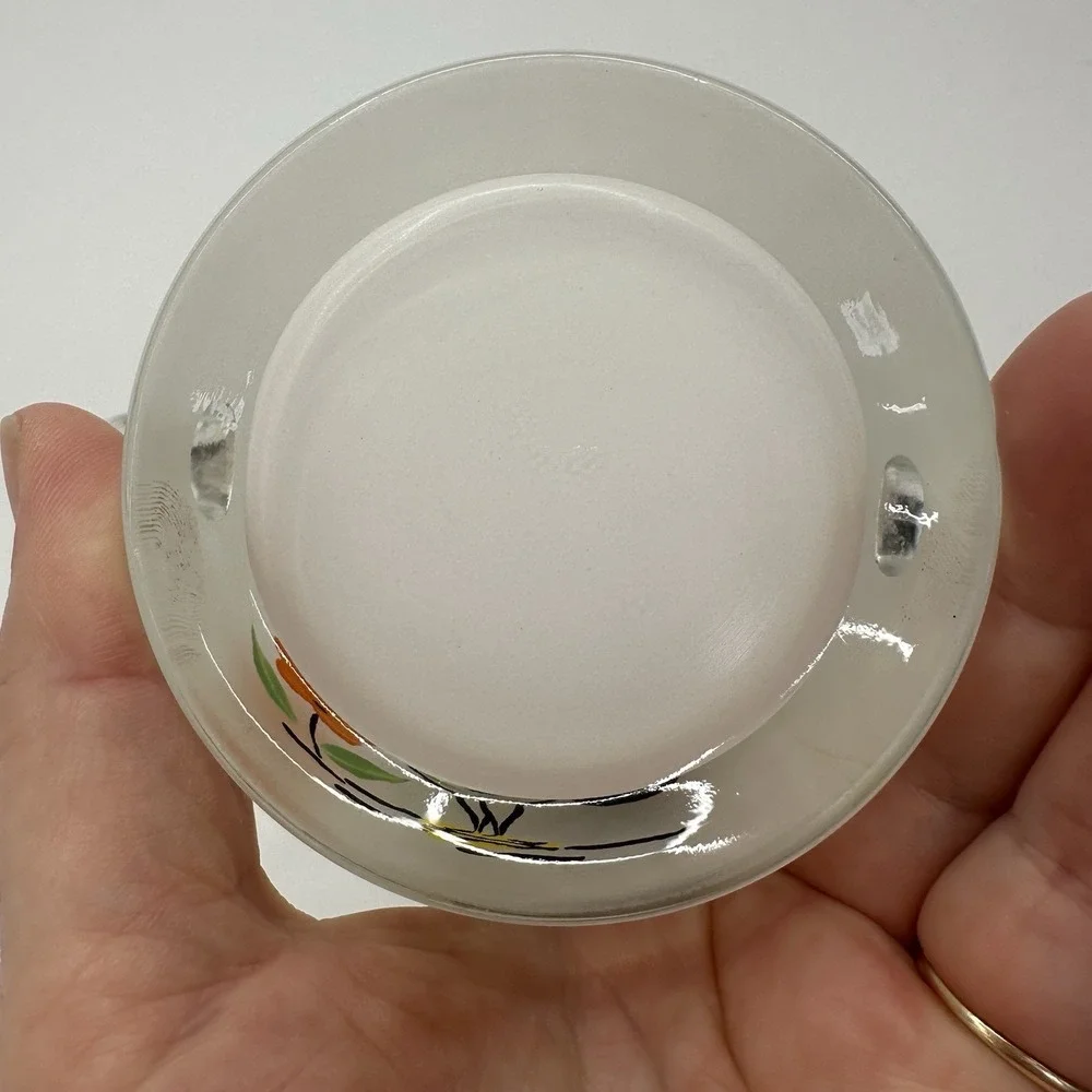 Vintage Bartlett Collins Rooster Handpainted Glass Sugar‎ Bowl Only 1950's